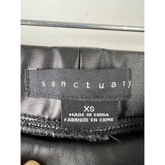 Sanctuary Black Faux Leather Skinny Pants XS - Picture 4 of 4